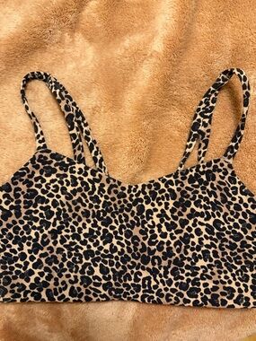 all in motion Leopard Print Bralette - Tan & Black Large